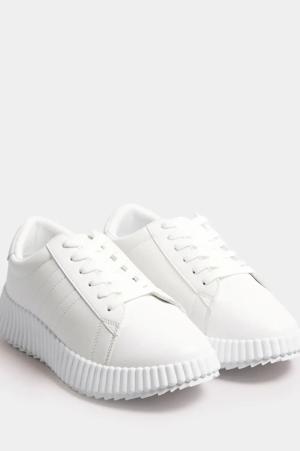 Extra Wide Fit Ribbed Platform Trainers