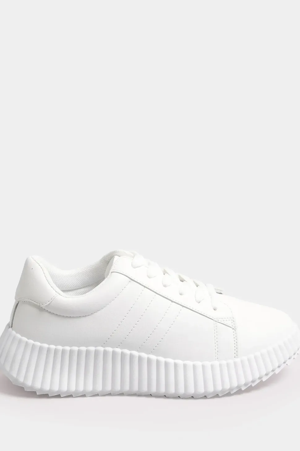 Extra Wide Fit Ribbed Platform Trainers