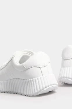 Extra Wide Fit Ribbed Platform Trainers