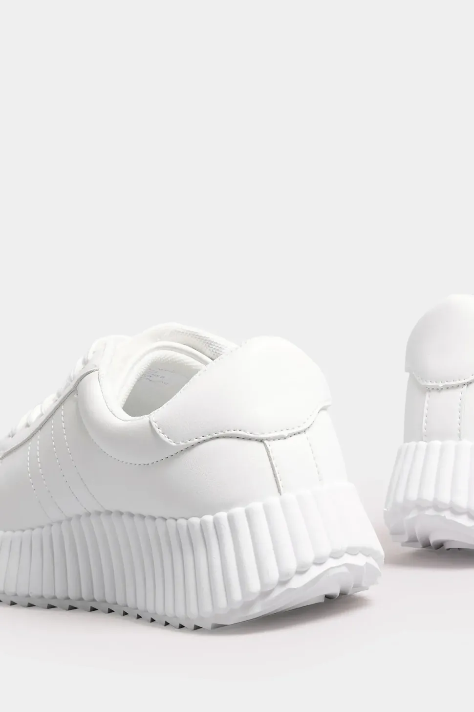 Extra Wide Fit Ribbed Platform Trainers