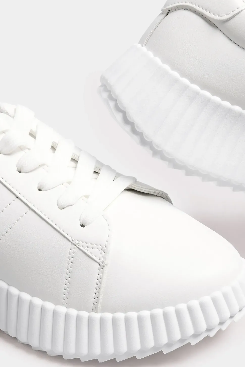 Extra Wide Fit Ribbed Platform Trainers