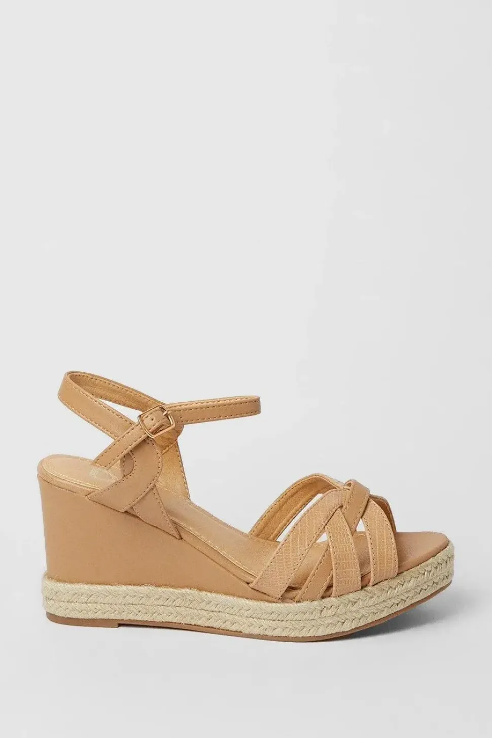 Extra Wide Fit Riri Curved Strap Wedges