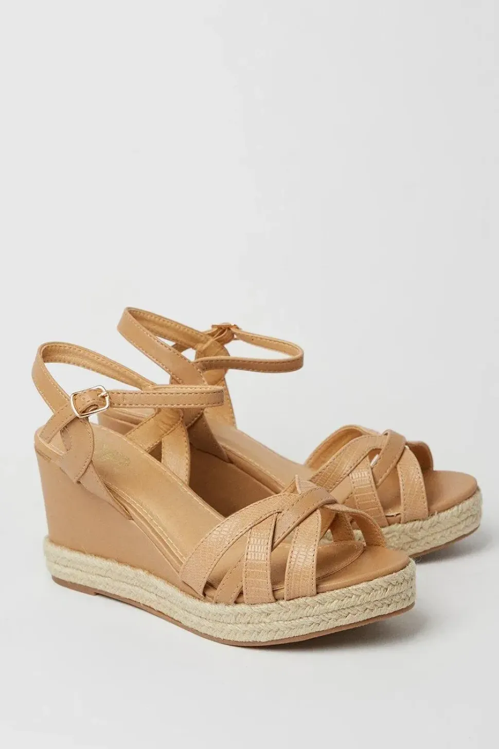 Extra Wide Fit Riri Curved Strap Wedges