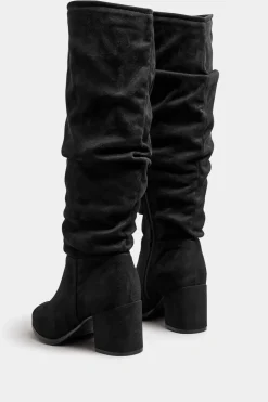 Extra Wide Fit Slouch Knee Ankle Boots