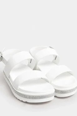 Extra Wide Fit Sparkle Flatform Sandals