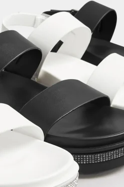 Extra Wide Fit Sparkle Flatform Sandals