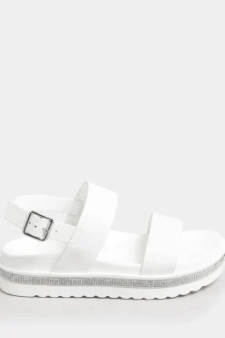 Extra Wide Fit Sparkle Flatform Sandals