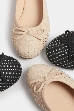 Extra Wide Fit Sparkly Ballerina Pumps