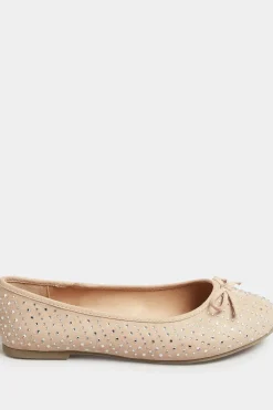 Extra Wide Fit Sparkly Ballerina Pumps