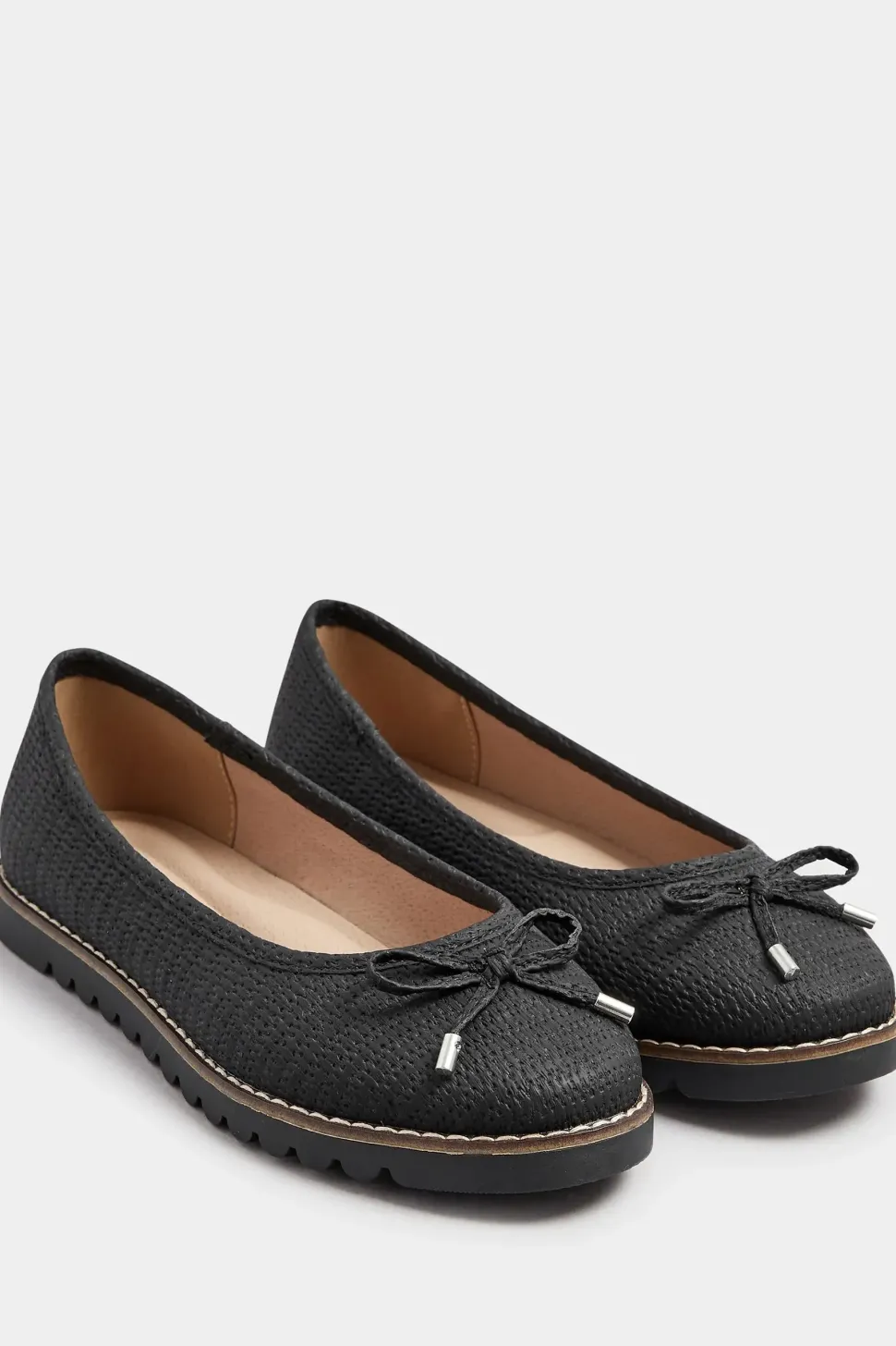 Extra Wide Fit Woven Ballet Pumps