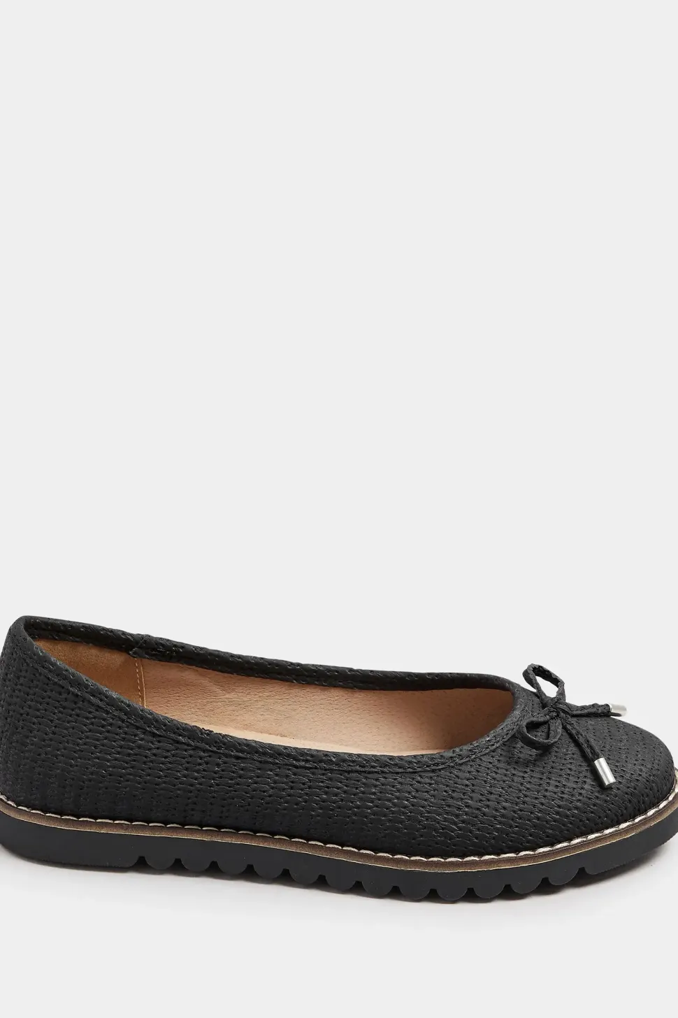 Extra Wide Fit Woven Ballet Pumps