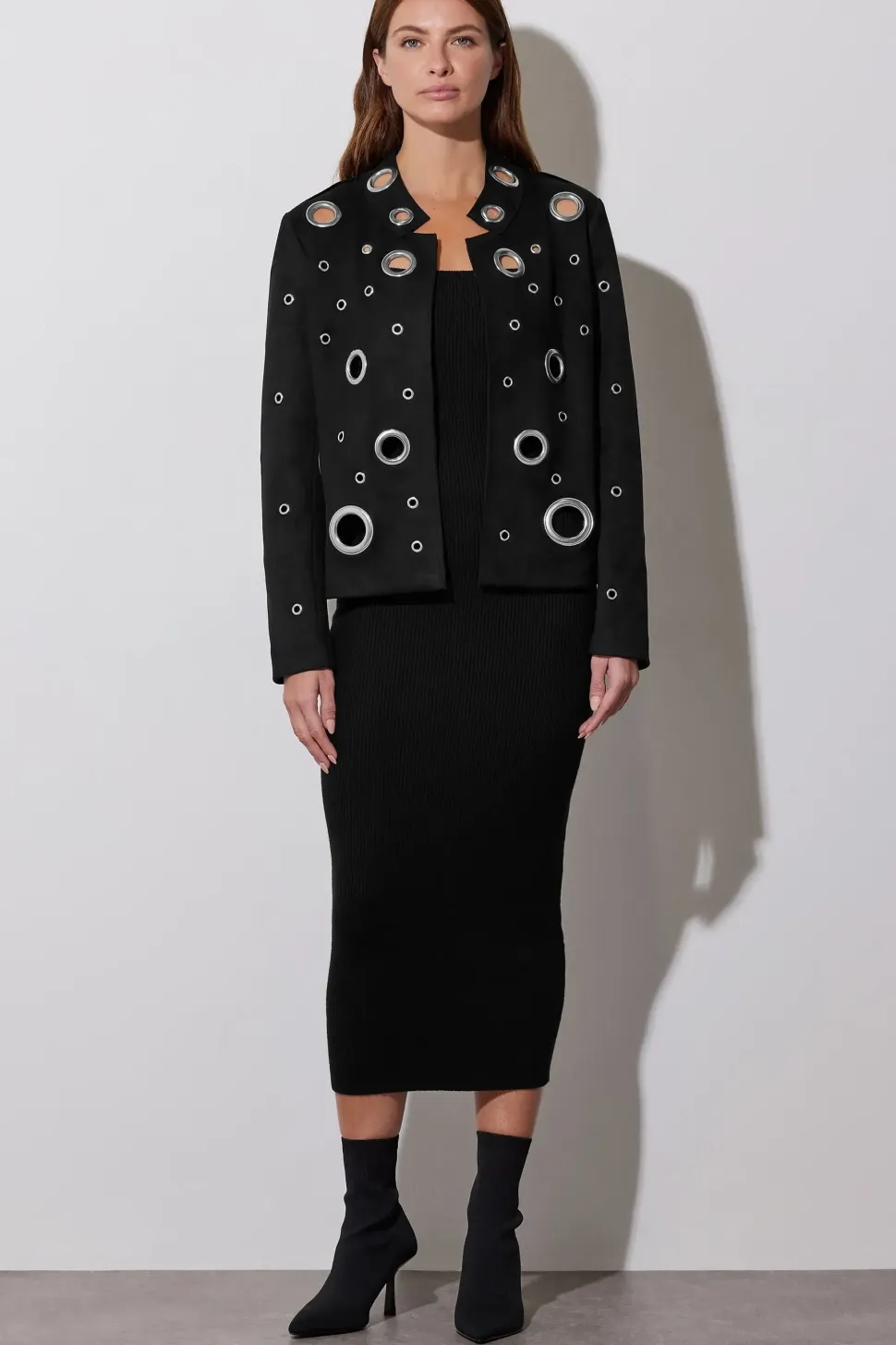 Eyelet Detail Tailored Jacket