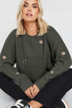 Eyelet Knitted Jumper