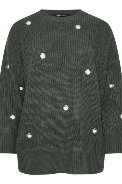 Eyelet Knitted Jumper