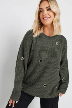 Eyelet Knitted Jumper