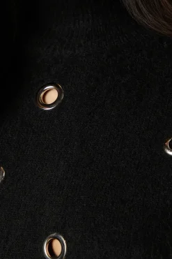 Eyelet Scoop Neck Jumper