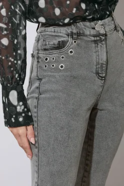 Eyelet Stud Boyfriend Jeans
