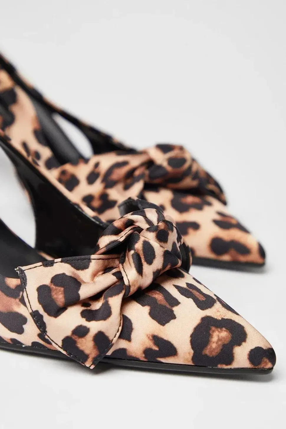 Faith: Cairo Bow Detail Slingback Kitten Heel Court Shoes