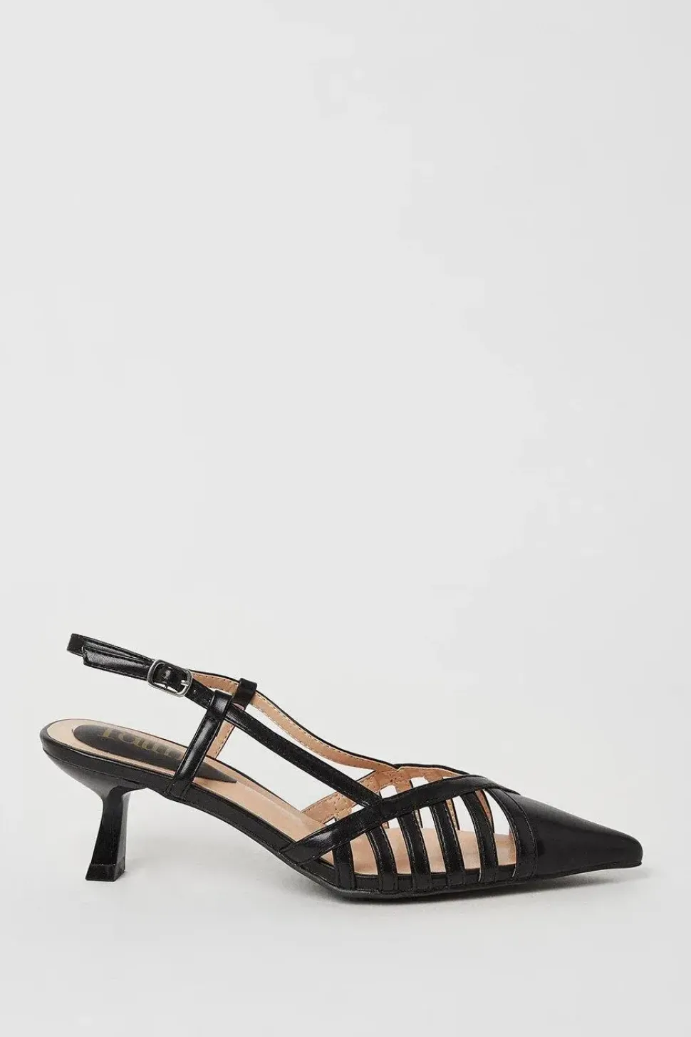 Faith: Camille Lattice Kitten Heel Slingback Court Shoes