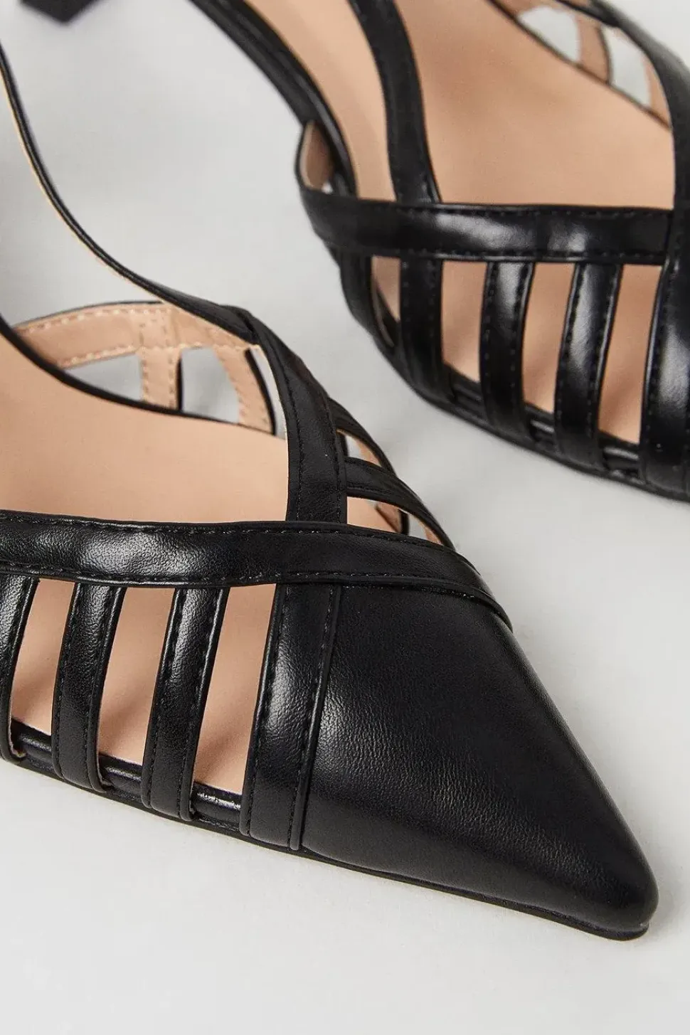Faith: Camille Lattice Kitten Heel Slingback Court Shoes