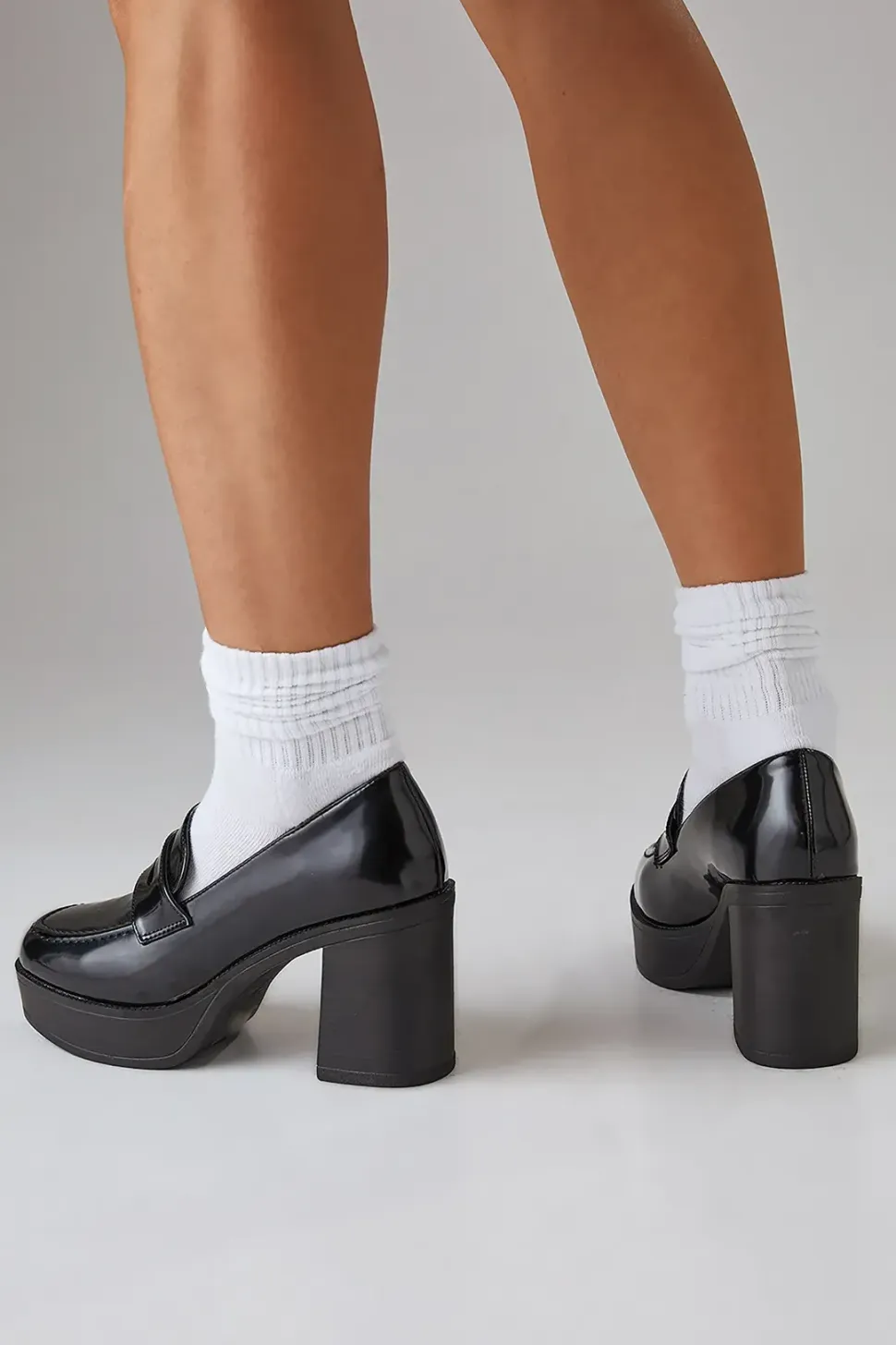 Faith: Cash High Heel Chunky Penny Loafers