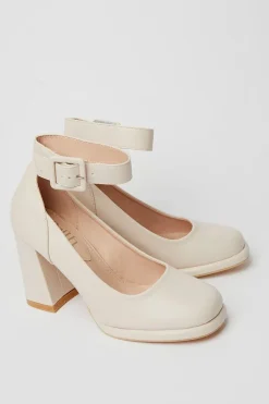 Faith: Celine High Block Heel Platform Court Shoes