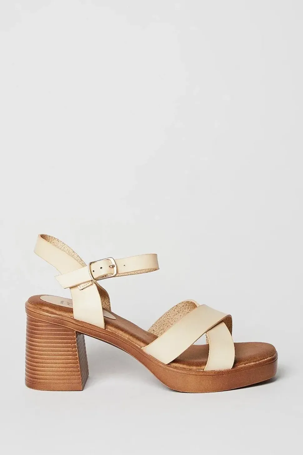Faith: Christen Cross Strap Block Heel Platform Sandals