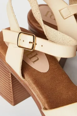Faith: Christen Cross Strap Block Heel Platform Sandals