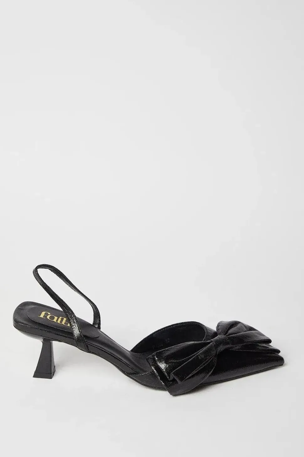 Faith: Cindy Bow Detail Slingback Court Shoes