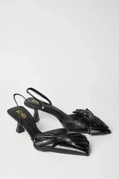 Faith: Cindy Bow Detail Slingback Court Shoes