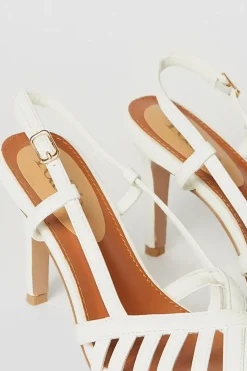 Faith: Connie Lattice Front High Stiletto Slingback Court Shoes