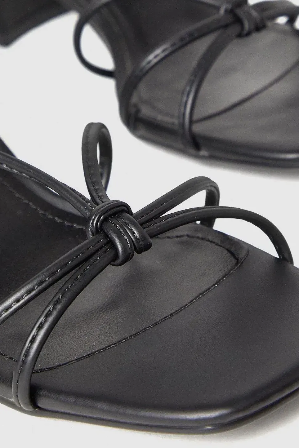 Faith: Connie Spaghetti Strap Medium Block Heel Sandals