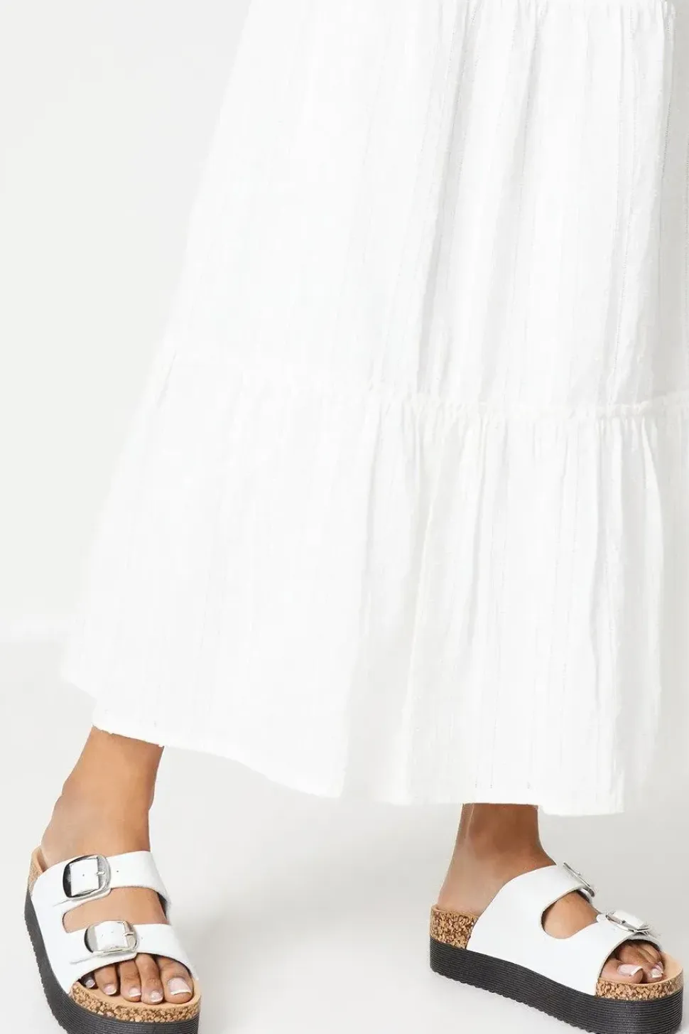 Faith: Hannah Double Buckle Wedge Footbed Sandals