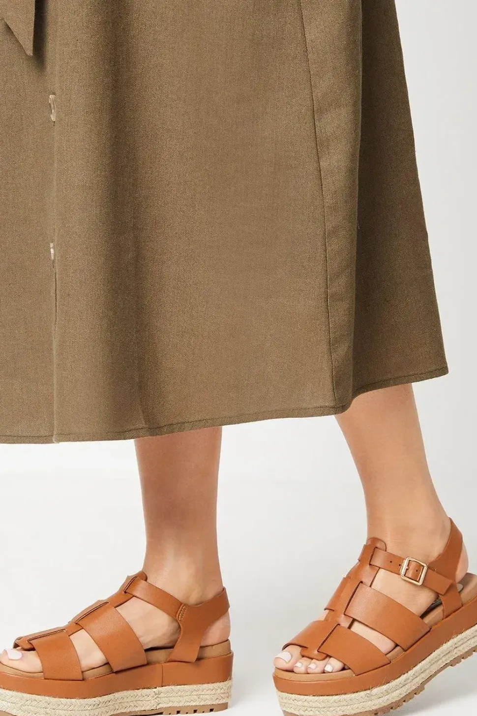 Faith: Harper Chunky Footbed Espadrille Flatform Sandals