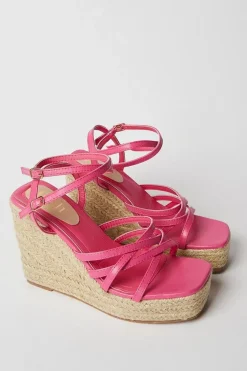 Faith: Haven Strappy High Espadrille Wedge Sandals