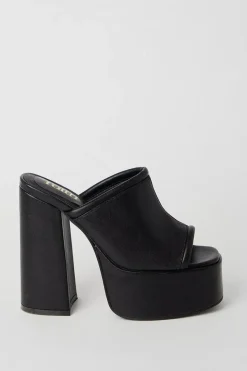 Faith: High Platform Block Heeled Mules
