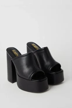 Faith: High Platform Block Heeled Mules