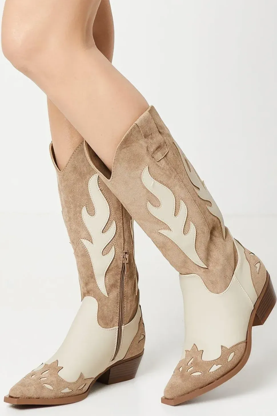 Faith: Kirrily Two Tone Western Cowboy Boots