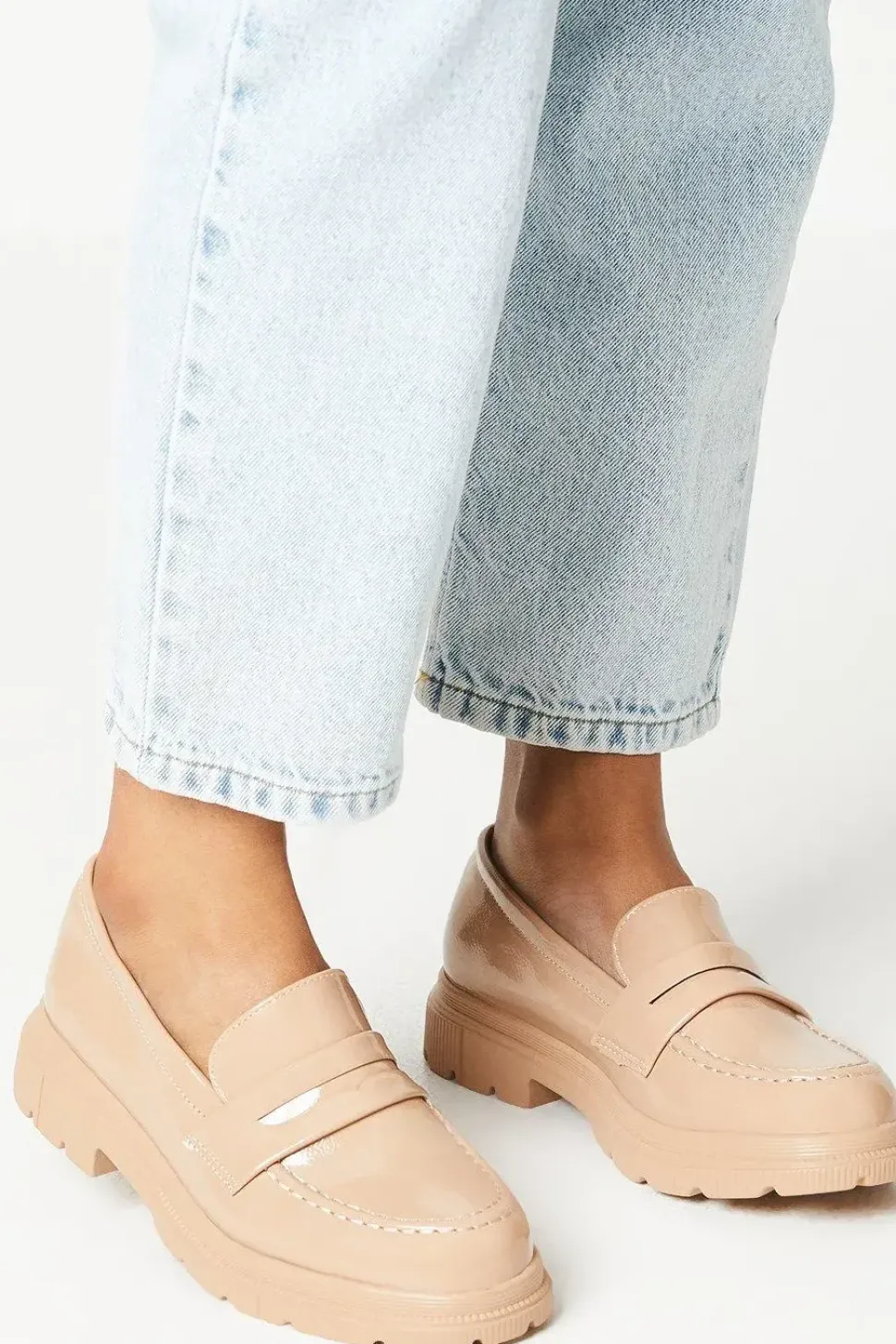 Faith: Luana Patent Penny Chunky Loafers