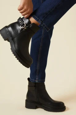 Faith: Maude Metal Trim Detail Chunky Ankle Boot