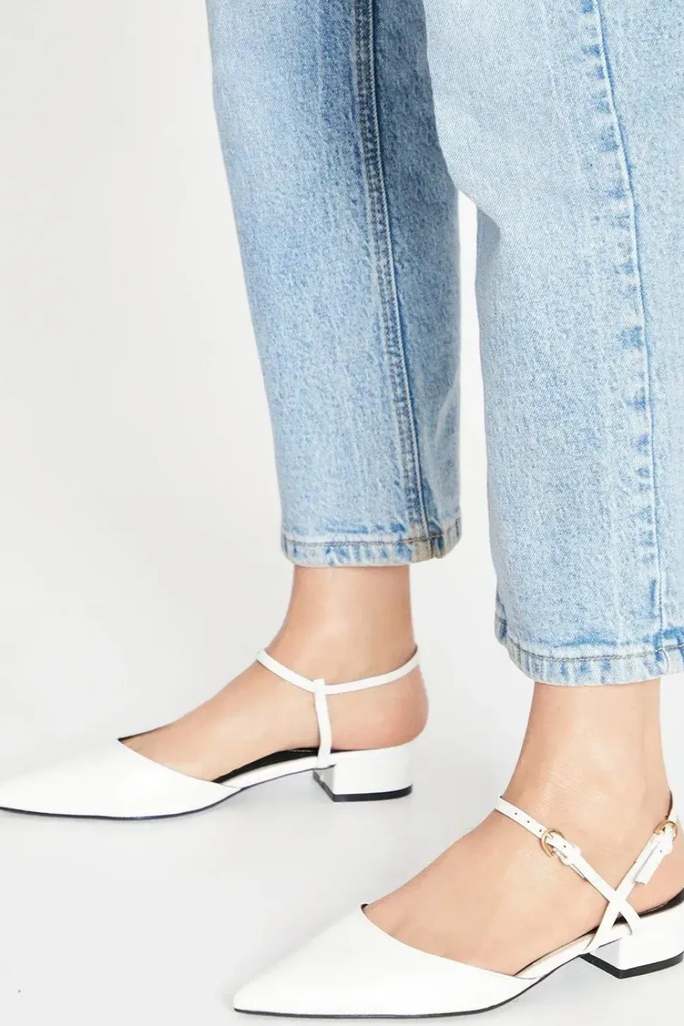 Faith: Meg Pointed Open Back Pumps