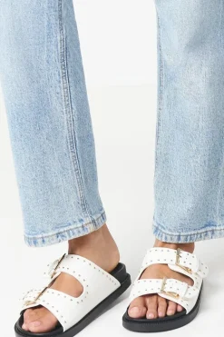 Faith: Mowa Studded Double Buckle Footbed Sandals