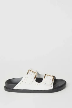 Faith: Mowa Studded Double Buckle Footbed Sandals