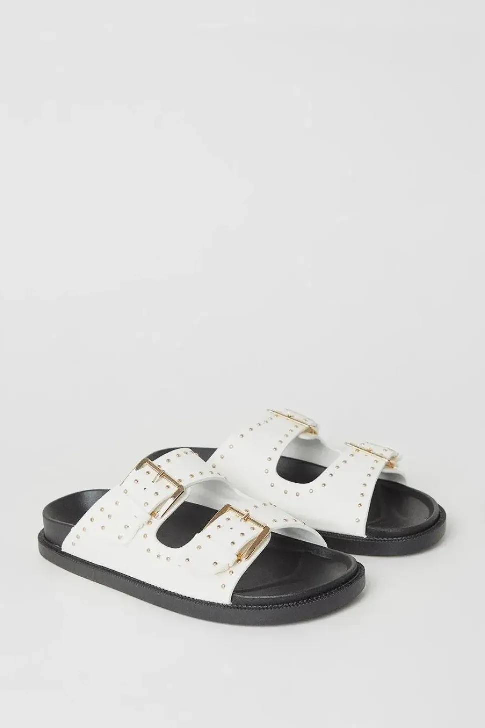 Faith: Mowa Studded Double Buckle Footbed Sandals