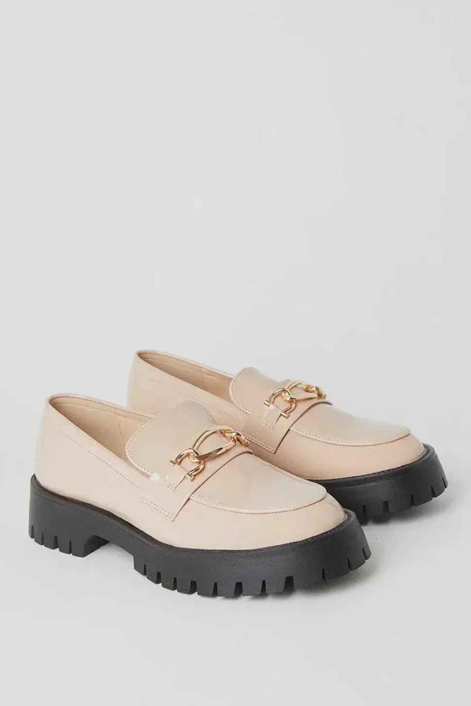 Faith: Nash Metal Chain Detail Chunky Loafers
