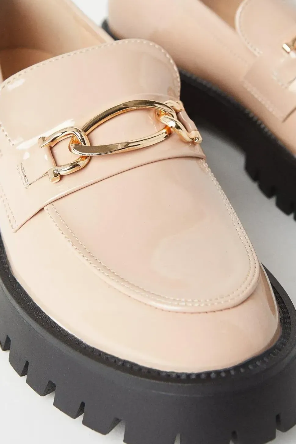 Faith: Nash Metal Chain Detail Chunky Loafers