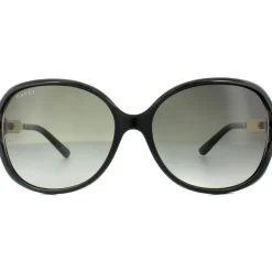 Fashion Black Gold Grey Gradient Sunglasses