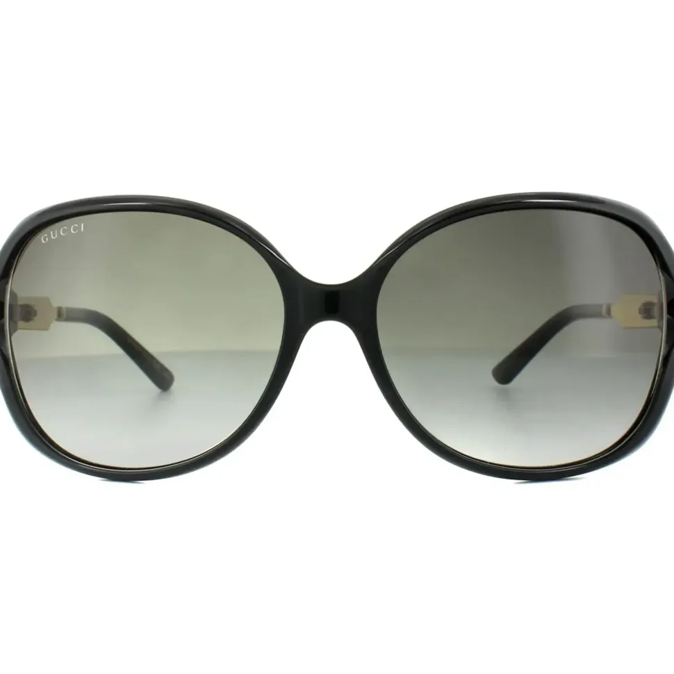 Fashion Black Gold Grey Gradient Sunglasses