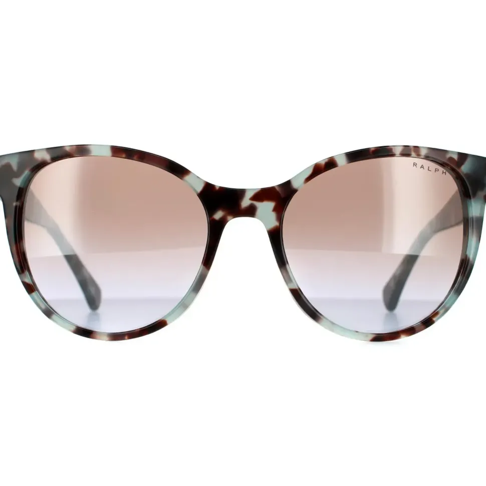 Fashion Blue Tortoise Violet Gradient Silver Mirror Sunglasses