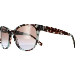 Fashion Blue Tortoise Violet Gradient Silver Mirror Sunglasses